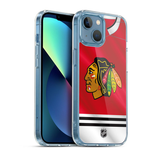NHL Chicago Blackhawks Jersey Soft Gel Case for Apple iPhone 13 Mini & MagSafe
