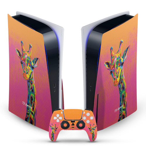 P.D. Moreno Animals II Giraffe Vinyl Sticker Skin Decal Cover for Sony PS5 Disc Edition Bundle