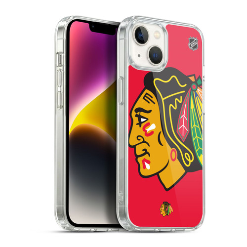 NHL Chicago Blackhawks Oversized Soft Gel Case for Apple iPhone 14 Plus & MagSafe