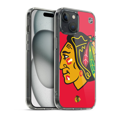 NHL Chicago Blackhawks Oversized Soft Gel Case for Apple iPhone 15 & MagSafe