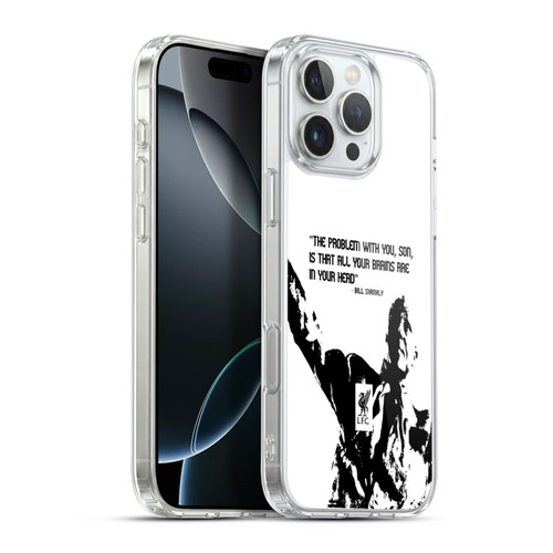 Liverpool Football Club Bill Shankly Quotes Problem White Soft Gel Case for Apple iPhone 16 Pro Max & MagSafe