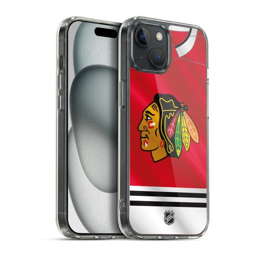 NHL Chicago Blackhawks Jersey Soft Gel Case for Apple iPhone 15 Plus & MagSafe