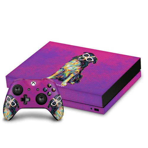 P.D. Moreno Animals II Border Collie Vinyl Sticker Skin Decal Cover for Microsoft Xbox One X Bundle