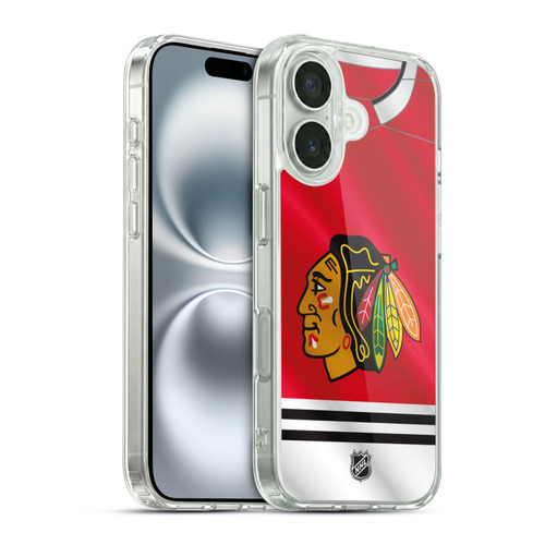 NHL Chicago Blackhawks Jersey Soft Gel Case for Apple iPhone 16 & MagSafe