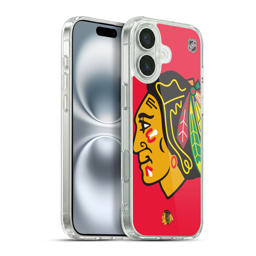 NHL Chicago Blackhawks Oversized Soft Gel Case for Apple iPhone 16 Plus & MagSafe