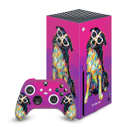 P.D. Moreno Animals II Border Collie Vinyl Sticker Skin Decal Cover for Microsoft Series X Console & Controller