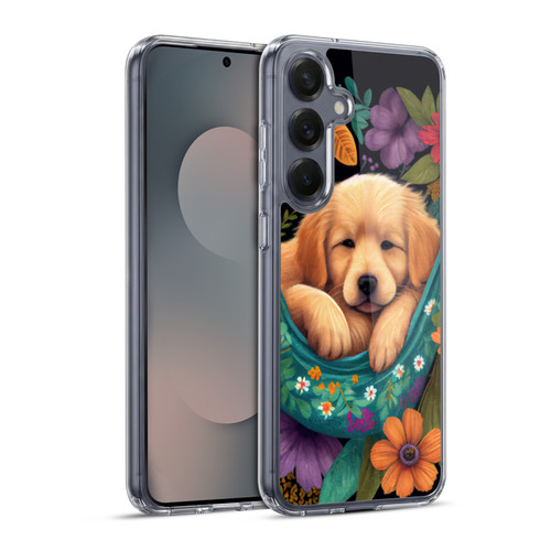 JK Stewart Graphics Golden Retriever In Hammock Soft Gel Case for Samsung Galaxy S25+ & MagSafe
