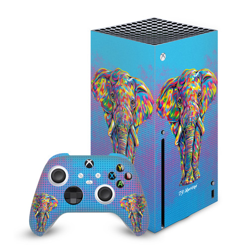 P.D. Moreno Animals II Elephant Vinyl Sticker Skin Decal Cover for Microsoft Series X Console & Controller