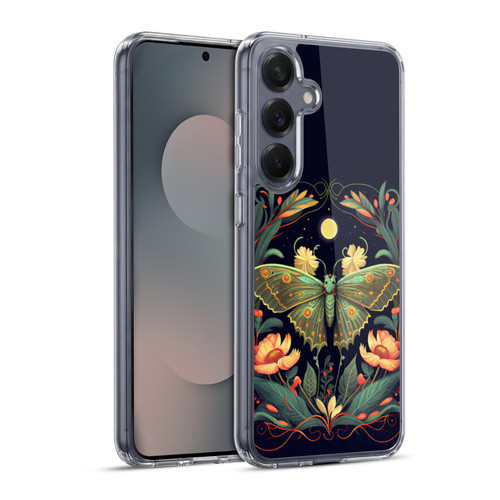 JK Stewart Graphics Lunar Moth Night Garden Soft Gel Case for Samsung Galaxy S25+ & MagSafe
