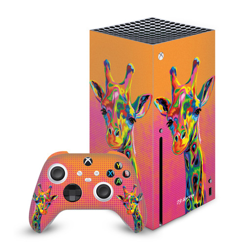 P.D. Moreno Animals II Giraffe Vinyl Sticker Skin Decal Cover for Microsoft Series X Console & Controller