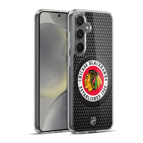 NHL Chicago Blackhawks Puck Texture Soft Gel Case for Samsung Galaxy S24+ 5G & MagSafe