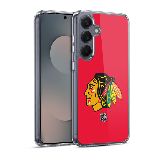 NHL Chicago Blackhawks Plain Soft Gel Case for Samsung Galaxy S25 & MagSafe