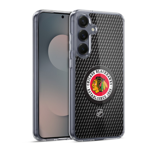NHL Chicago Blackhawks Puck Texture Soft Gel Case for Samsung Galaxy S25 & MagSafe
