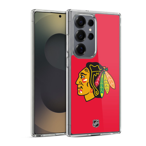 NHL Chicago Blackhawks Plain Soft Gel Case for Samsung Galaxy S25 Ultra & MagSafe