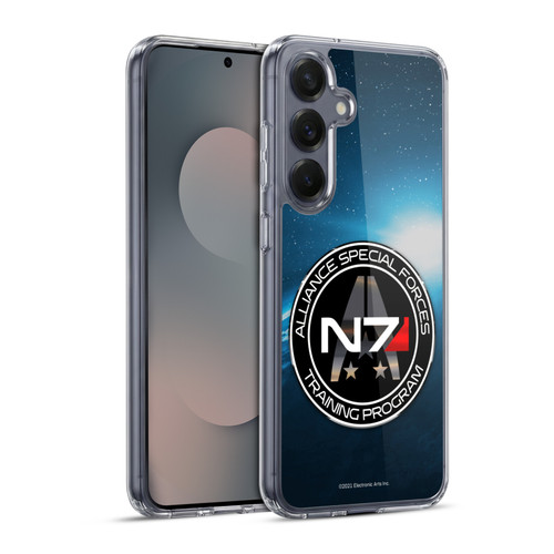 EA Bioware Mass Effect 3 Badges And Logos N7 Training Program Soft Gel Case for Samsung Galaxy S25+ & MagSafe