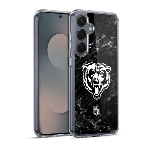 NFL Chicago Bears Artwork Marble Soft Gel Case for Samsung Galaxy S25+ & MagSafe