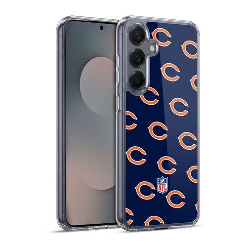 NFL Chicago Bears Artwork Patterns Soft Gel Case for Samsung Galaxy S25+ & MagSafe