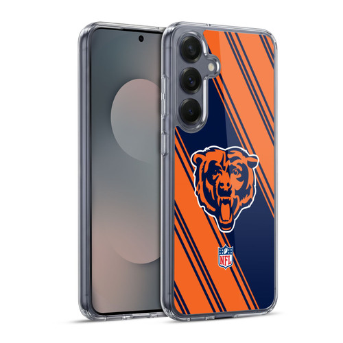 NFL Chicago Bears Artwork Stripes Soft Gel Case for Samsung Galaxy S25+ & MagSafe