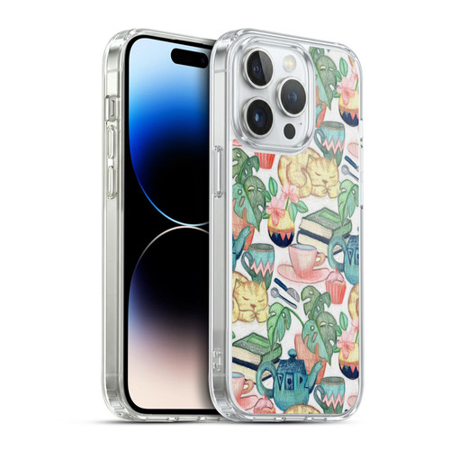 Micklyn Le Feuvre Patterns 2 Lazy Afternoon A Chalk Pastel Illustration Soft Gel Case for Apple iPhone 14 Pro & MagSafe