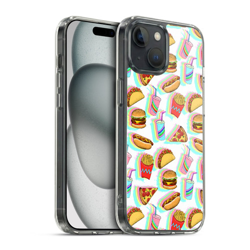 Micklyn Le Feuvre Patterns 2 Rainbow Fast Food Soft Gel Case for Apple iPhone 15 & MagSafe