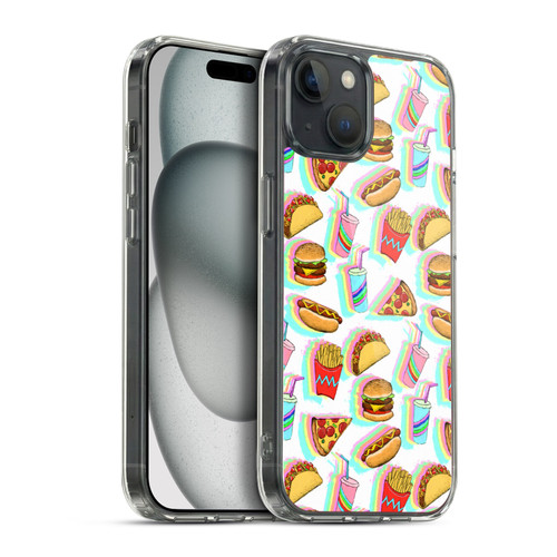 Micklyn Le Feuvre Patterns 2 Rainbow Fast Food Soft Gel Case for Apple iPhone 15 Plus & MagSafe