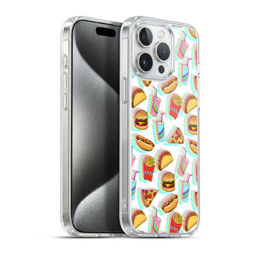 Micklyn Le Feuvre Patterns 2 Rainbow Fast Food Soft Gel Case for Apple iPhone 15 Pro Max & MagSafe