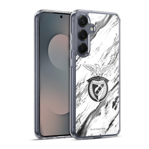 S.L. Benfica 2021/22 Crest Marble Soft Gel Case for Samsung Galaxy S25+ & MagSafe