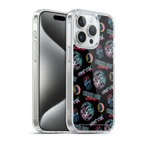 Cobra Kai Key Art Strike Hard Logo Pattern Soft Gel Case for Apple iPhone 15 Pro & MagSafe