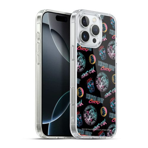 Cobra Kai Key Art Strike Hard Logo Pattern Soft Gel Case for Apple iPhone 16 Pro Max & MagSafe