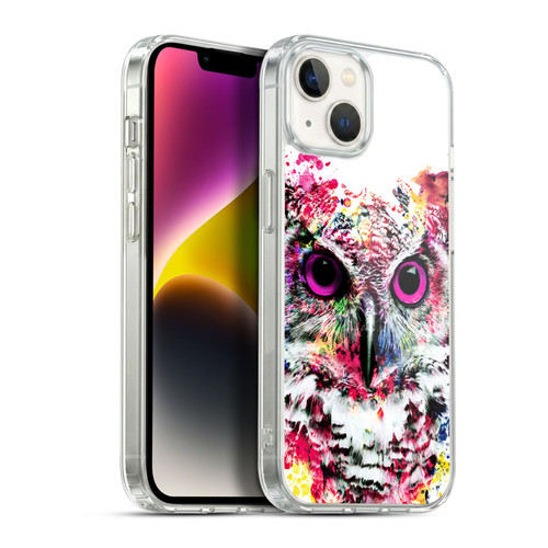 Riza Peker Animals Owl Soft Gel Case for Apple iPhone 14 Plus & MagSafe