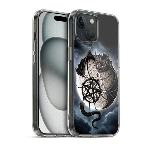 Sarah Richter Animals Gothic Dragon Bat & Moon Soft Gel Case for Apple iPhone 15 & MagSafe