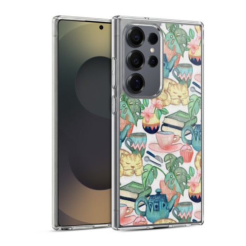 Micklyn Le Feuvre Patterns 2 Lazy Afternoon A Chalk Pastel Illustration Soft Gel Case for Samsung Galaxy S25 Ultra & MagSafe