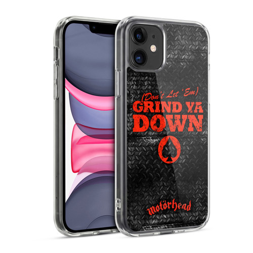 Motorhead Key Art Don't Let 'Em Grind You Down Soft Gel Case for Apple iPhone 11