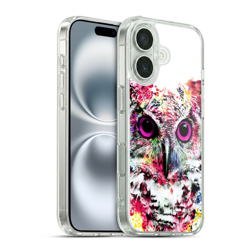Riza Peker Animals Owl Soft Gel Case for Apple iPhone 16 & MagSafe