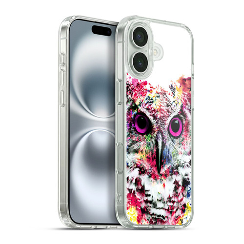 Riza Peker Animals Owl Soft Gel Case for Apple iPhone 16 Plus & MagSafe