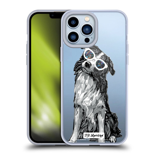 P.D. Moreno Black And White Dogs Border Collie Soft Gel Case for Apple iPhone 13 Pro Max & MagSafe