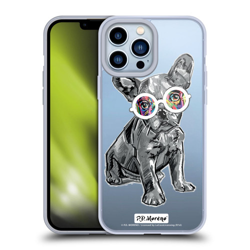 P.D. Moreno Black And White Dogs French Bulldog Soft Gel Case for Apple iPhone 13 Pro Max & MagSafe