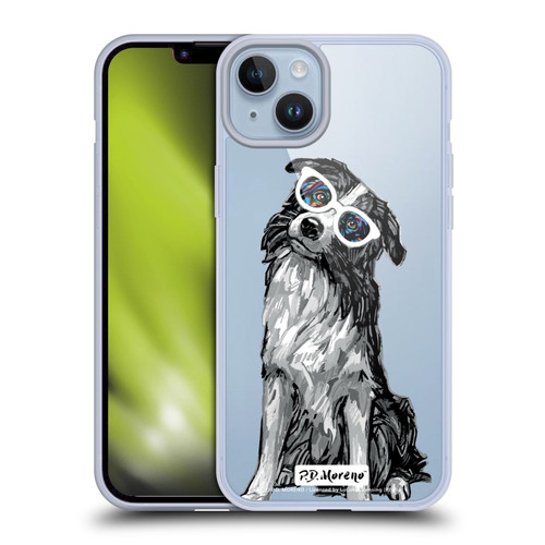 P.D. Moreno Black And White Dogs Border Collie Soft Gel Case for Apple iPhone 14 Plus & MagSafe