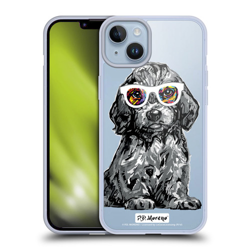 P.D. Moreno Black And White Dogs Dachshund Soft Gel Case for Apple iPhone 14 Plus & MagSafe