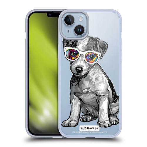 P.D. Moreno Black And White Dogs Jack Russell Soft Gel Case for Apple iPhone 14 Plus & MagSafe
