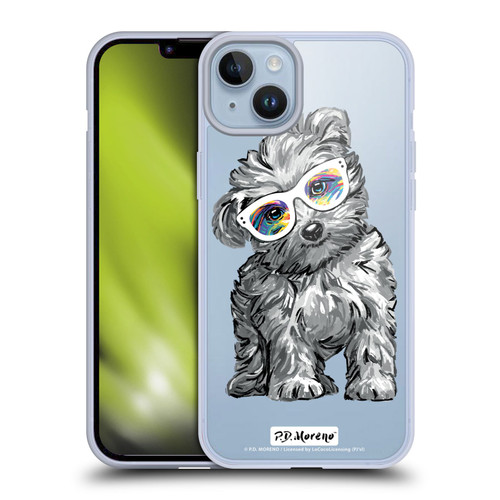 P.D. Moreno Black And White Dogs Maltese Soft Gel Case for Apple iPhone 14 Plus & MagSafe