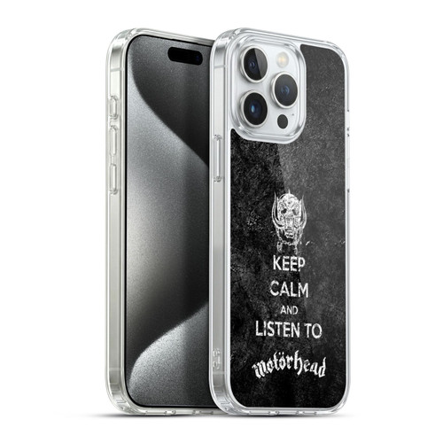 Motorhead Key Art Keep Calm Soft Gel Case for Apple iPhone 15 Pro Max & MagSafe