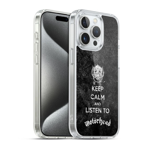 Motorhead Key Art Keep Calm Soft Gel Case for Apple iPhone 15 Pro & MagSafe