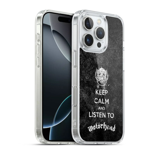 Motorhead Key Art Keep Calm Soft Gel Case for Apple iPhone 16 Pro & MagSafe