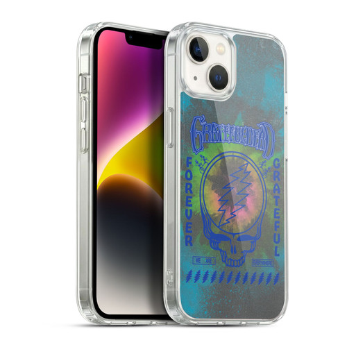 Grateful Dead Graphics Tie Dye Soft Gel Case for Apple iPhone 14 Plus & MagSafe