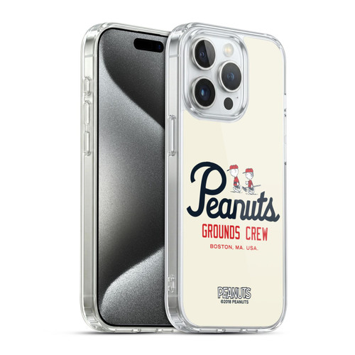 Peanuts Varsity Sports Boston Grounds Crew Soft Gel Case for Apple iPhone 15 Pro & MagSafe