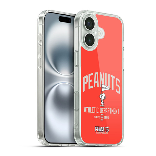 Peanuts Varsity Sports Snoopy Athletic Department Soft Gel Case for Apple iPhone 16 Plus & MagSafe
