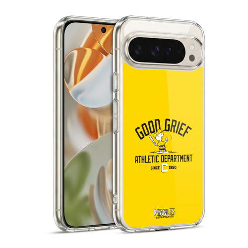 Peanuts Varsity Sports Charlie Brown Good Grief Soft Gel Case for Google Pixel 9 / Pixel 9 Pro