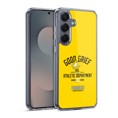 Peanuts Varsity Sports Charlie Brown Good Grief Soft Gel Case for Samsung Galaxy S25 & MagSafe