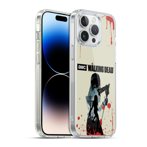 AMC The Walking Dead Silhouettes Michonne Soft Gel Case for Apple iPhone 14 Pro Max & MagSafe